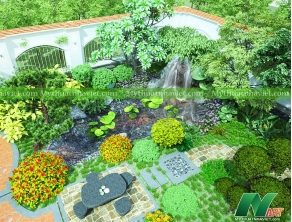 Thiết kế sân vườn biệt thự Anh Phát  Bình Dương